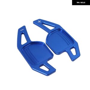 パドル シフター 2個 アウディ A4 B8 A3 8P S3 A5 A6 S6 C6 Q5 A8 R8 TT TTS MK2 8J アバント 車用 ステアリングホイール パドル エクステンション DSG - Blue