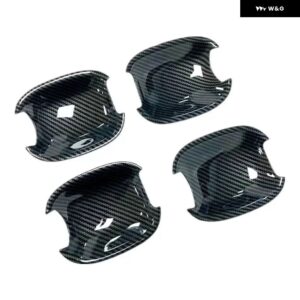 アウディ A3 S3 2014-2020 カーボン クローム カー ドアハンドル カバー トリム ステッカー スタイリング 自動車アクセサリー - carbon fiber bowl