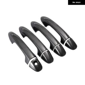 トヨタ イノーバ 2015-2022 カーボン クローム カー ドアハンドル ボウルカバー 装飾 トリム ステッカー スタイリング アクセサリー - carbon no sensor