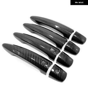 カーボンクロームカー ドアハンドル カバー ステッカー 日産 エクストレイル ローグ T33 2021 2022 XTRAIL スタイリング アクセサリー - carbon 2 buttons