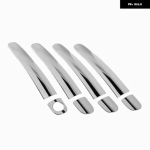 セアト レオン 2009-2016 ステンレス 車 ドアハンドル カバー トリム ステッカー スタイリング アクセサリー - 1 keyhole