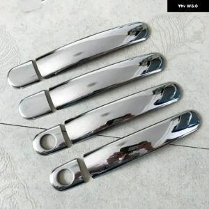 セアト レオン 2009-2016 ステンレス 車 ドアハンドル カバー トリム ステッカー スタイリング アクセサリー - 2 keyholes