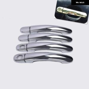 VW GOL G5 G6 2009-2016 NOVO FOX SURAN CROSS クローム ドアハンドル カバー トリム セット カーアクセサリー カー スタイリング - 2 key holes