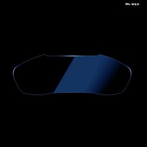 アウディ A4 B9 S4 2016 2017-2019 車用強化ガラス計器 パネル フィルム ダッシュボード ナビゲーション ステッカー アクセサリー - Dashboard Blue