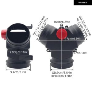 90MM 75MM / 90MM バルブ フラップ エアヒーターベントダクトT分岐スプリッター パイプ ジョイナーコネクタ車 トラック キャンピングカー - 90MM To 75MM
