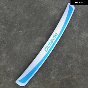 シュコダ オクタビア 2014 -2018 A7 リア バンパー プロテクター シル トランク リアガード トレッドプレート スレッショルドペダル スタイリング - Silver