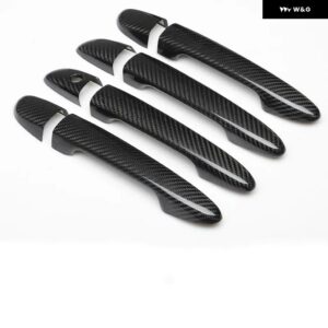 カーボンクロームカー ドアハンドル カバー 装飾 トリム マツダ CX-5 CX5 CX 5 2012-2022 スタイリング アクセサリー - carbon no button