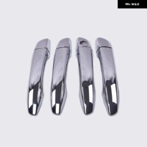 シトロエン DS7 クロスバック 2018 - 21 カーボン クローム カー ドアハンドル カバー トリム ステッカー スタイリング 自動車アクセサリー - Silver