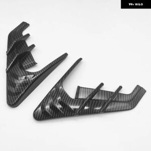 サイドウィング パネル プロテクター カバー TESLA MODEL 3 MODEL Y サイド カメラ サイドカバー 装飾 カーアクセサリー - Carbon Fiber Look