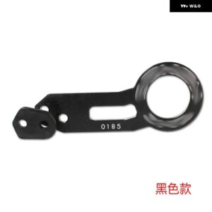 ダブルレターアルマイト 汎用 リア牽引フック ビレット アルミ牽引キット レーシング - black