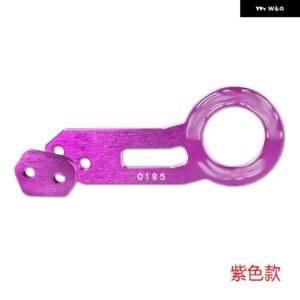 ダブルレターアルマイト 汎用 リア牽引フック ビレット アルミ牽引キット レーシング - purple