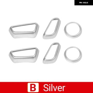 トヨタ RAV4 XA50 2019 - 24 RAV 4 ハイブリッド カーシート調整スイッチノブ パネル トリム カバー アクセサリー - B Silver