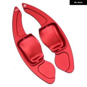 ステアリングホイール パドルエクステンション シフト カバー VW ゴルフ 5 6 MK6 GTI R ジェッタ MK5 パサート B6 B7 CC ポロ シャラン ティグアン 2個 - Red