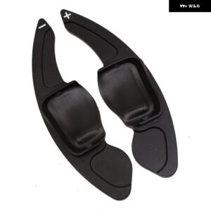 ステアリングホイール パドルエクステンション シフト カバー VW ゴルフ 5 6 MK6 GTI R ジェッタ MK5 パサート B6 B7 CC ポロ シャラン ティグアン 2個 - black