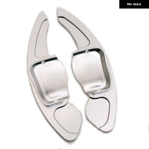 ステアリングホイール パドルエクステンション シフト カバー VW ゴルフ 5 6 MK6 GTI R ジェッタ MK5 パサート B6 B7 CC ポロ シャラン ティグアン 2個 - Silver