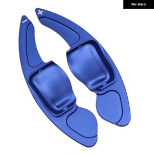 ステアリングホイール パドルエクステンション シフト カバー VW ゴルフ 5 6 MK6 GTI R ジェッタ MK5 パサート B6 B7 CC ポロ シャラン ティグアン 2個 - Blue