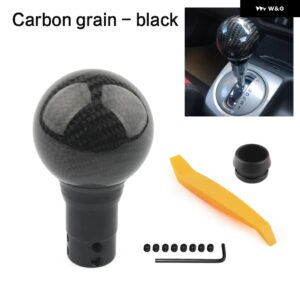 オートマチックカーギア ボックス ハンドル ギア シフト ノブスティック レバー ヘッド マツダ ホンダ シビック フィット - Carbon grain black