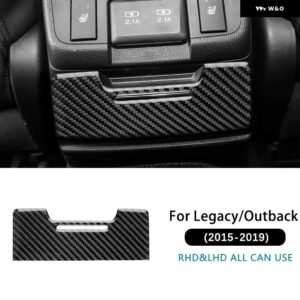 LHD RHD 車リア調整 パネル スバル レガシィ アウトバック 2015 - 19 リアルソフトカーボン ステッカー トリム - Storage Box black