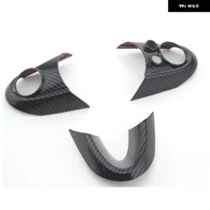 ABSカーボン ステアリングホイール ボタン カバー ステッカー インテリア デコレーションミニクーパーS JCW F55 F54 F56 F57 F60アクセサリー - Style B