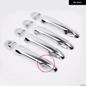 トヨタ ハリアー XU60 2014 - 19 ABS カーボン カーサイド ドアハンドル カバー トリム ステッカー アクセサリー - silver 2 sensors