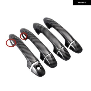 トヨタ ハリアー XU60 2014 - 19 ABS カーボン カーサイド ドアハンドル カバー トリム ステッカー アクセサリー - carbon 2 sensors