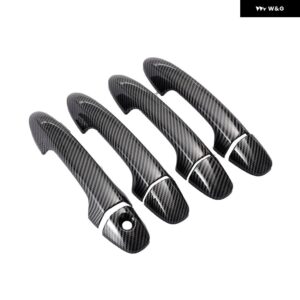 トヨタ ハリアー XU60 2014 - 19 ABS カーボン カーサイド ドアハンドル カバー トリム ステッカー アクセサリー - carbon no sensor