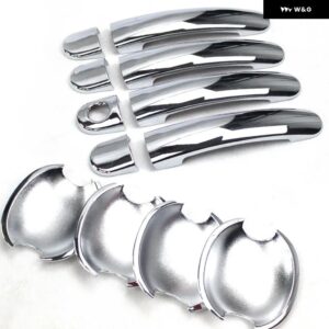 シュコダ イエティ 2009 - 16 ABS クローム ドアハンドル カバー トリム オーバーレイ - Door Handle bowl