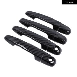 カーボンクロームカー ドアハンドル カバー 三菱 L200 トライトン 2015 - 21 スタイリング アクセサリー - c-2 keyholes