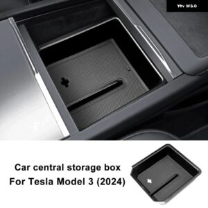 TPE製 車用センター コンソール アームレスト マット ウォーターカップ ホルダー ボックス テスラ モデル3 2024年式 ハイランド オーガナイザー - Contral Box