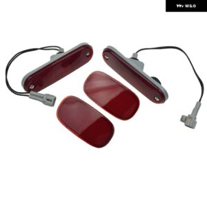 トヨタ RAV4 1996-2000 リア バンパー リフレクター サイドマーカーシグナルライト 81910-42010 TO2866101 81760-42010 8176042010 - Full Set 4 PCS