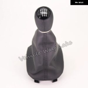 セアト トレド MK1 2002 2003 2004 カー スタイリング 5/6速ギアスティック シフト ノブ ブラックレザー ブーツ 付き 12MM穴 - 6 speed