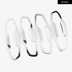 SEAT LEON MK3 2013 - 19 クローム カーサイド ドアハンドル カバー ボウル トリム ステッカー スタイリング アクセサリー - bowl