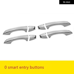 SEAT LEON MK3 2013 - 19 クローム カーサイド ドアハンドル カバー ボウル トリム ステッカー スタイリング アクセサリー - 0 button