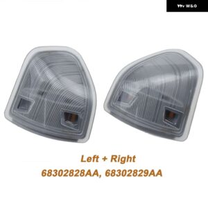 ダッジ ラム 1500 2500 3500 4500 5500 2010-2018 LED サイドミラー ウィンカーライト クリアレンズ LH RH 68302828AA 68302829AA - Pair