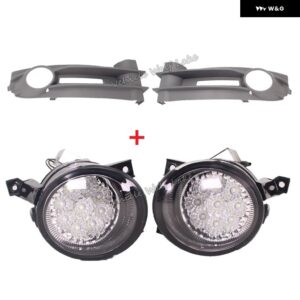 VW キャディ 2004 - 10 カー スタイリング フロント 9 LED フォグランプ ライト + グリル カバー + ワイヤー - Light and Grille