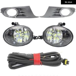 ゴルフ 6 A6 MK6 2009 - 13 カー スタイリング フロント LED フォグランプ フォグランプ + グリル + ワイヤー ハーネス アセンブリ - Assembly