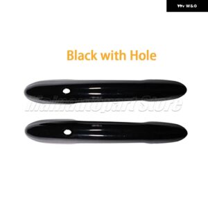 BMW MINI COOPER S F54 F55 F60 F56 F57 カー スタイリング インテリア 2個 光沢ブラック ドアハンドル カバー カーアクセサリー - Black with Hole