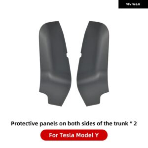 テスラ モデルY 2021-2023 リア トランク サイドガード TPEカバー ふわふわ表面コーナー シェル リア トランク プロテクター - 1