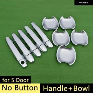 トヨタ RAV4 2006 - 2012 XA30 クローム カー ドアハンドル カバー トリム セット 2007 - 11 スタイリング アクセサリー ステッカー - handle-bowl 0 button