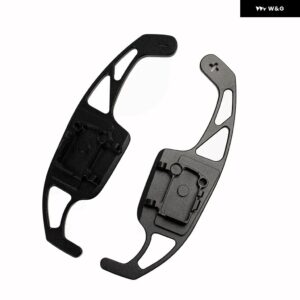 DSG ステアリングホイール パドルエクステンション シフト カバー VW ゴルフ 5 6 MK6 GTI R ジェッタ MK5 パサート B6 B7 CC ポロ シャラン ティグアン セア - black