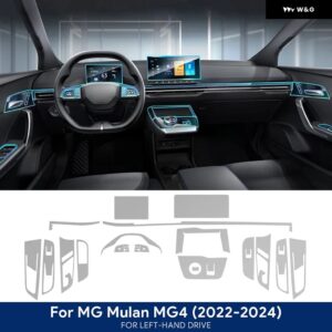 TPU傷防止 ステッカー MG ムーラン MG4 2022 2023 車内 ダッシュボード ナビゲーション 自動車内装スクリーン フィルム - Left hand drive