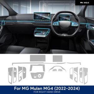 TPU傷防止 ステッカー MG ムーラン MG4 2022 2023 車内 ダッシュボード ナビゲーション 自動車内装スクリーン フィルム - Right hand drive