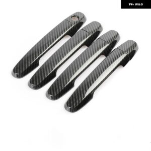 トヨタ ハイラックス VIGO 2005 - 2014 クローム カーボン カー ドアハンドル カバー トリム カー スタイリング アクセサリー オーバーレイ ステッカー - Carbon Fiber 1 hole