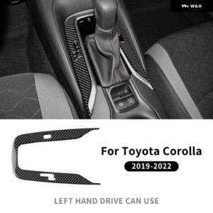 トヨタ カローラ 2019 - 22 RHD LHD リアルソフトカーボン ステッカー カーセンター コンソール ギア シフト パネル アクセサリー - LHD BK Outer