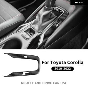 RHD LHD トヨタ カローラ 2019-2021 2022 リアルソフトカーボン ステッカー カーセンター コンソール ギア シフト パネル アクセサリー - RHD BK Outer