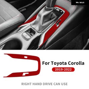 RHD LHD トヨタ カローラ 2019-2021 2022 リアルソフトカーボン ステッカー カーセンター コンソール ギア シフト パネル アクセサリー - RHD RD Outer