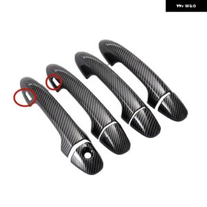 トヨタ タコマ 2016 - 21 ABS カーボン カーサイド ドアハンドル カバー トリム ステッカー アクセサリー - carbon 2 sensors