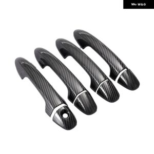 トヨタ タコマ 2016 - 21 ABS カーボン カーサイド ドアハンドル カバー トリム ステッカー アクセサリー - carbon no sensor