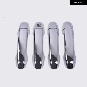 トヨタ プリウス C 2011-2017 カーボン クローム カー ドアハンドル カバー トリム ステッカー スタイリング アクセサリー - silver door handle