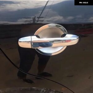 スバル トレジア 2011 - 17 カーボン クローム カー ドアハンドル カバー トリム ステッカー スタイリング アクセサリー - silver handle-bowl